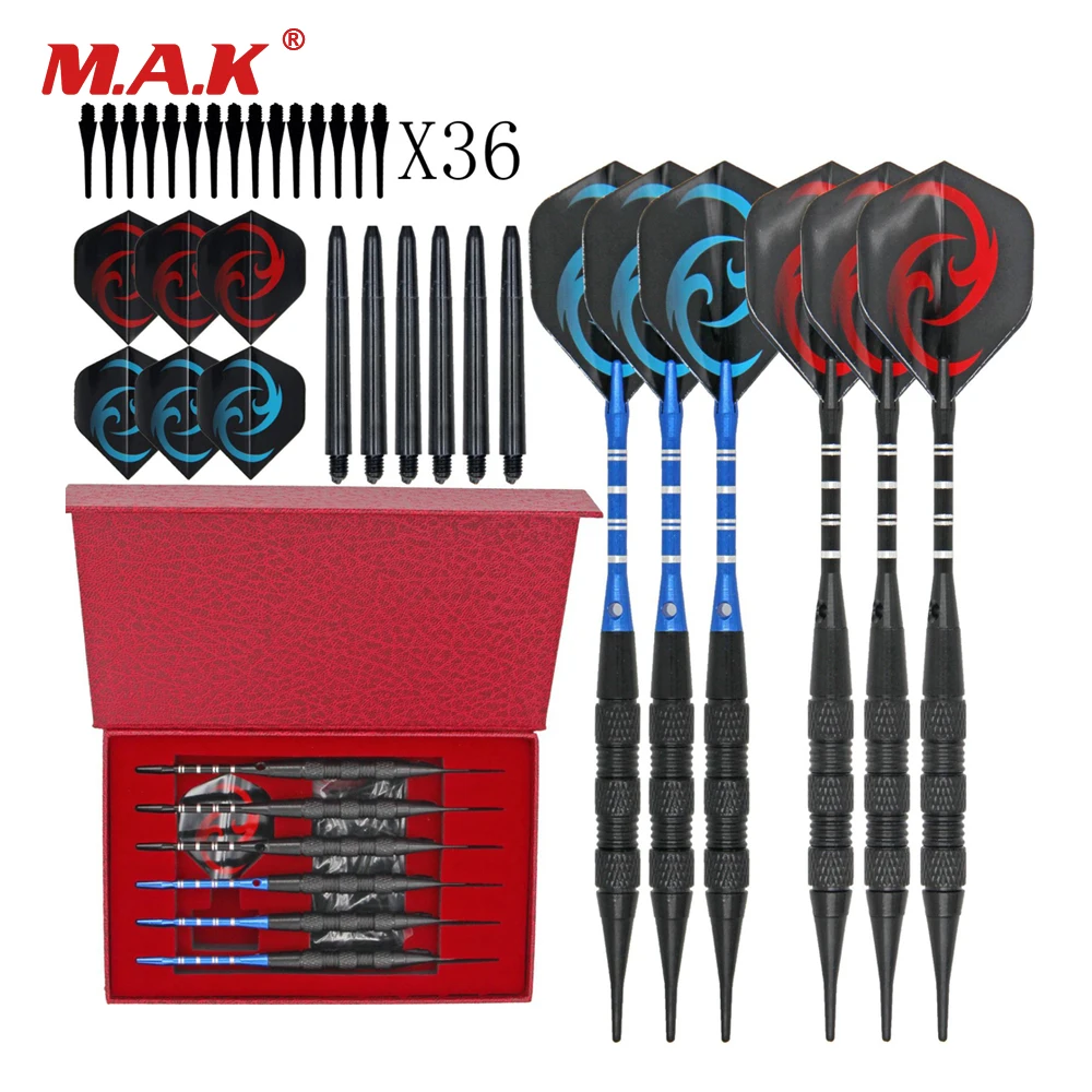 

6 Pcs Soft Tip Soft Darts Electronic Target in Set for Indoor Sports Game