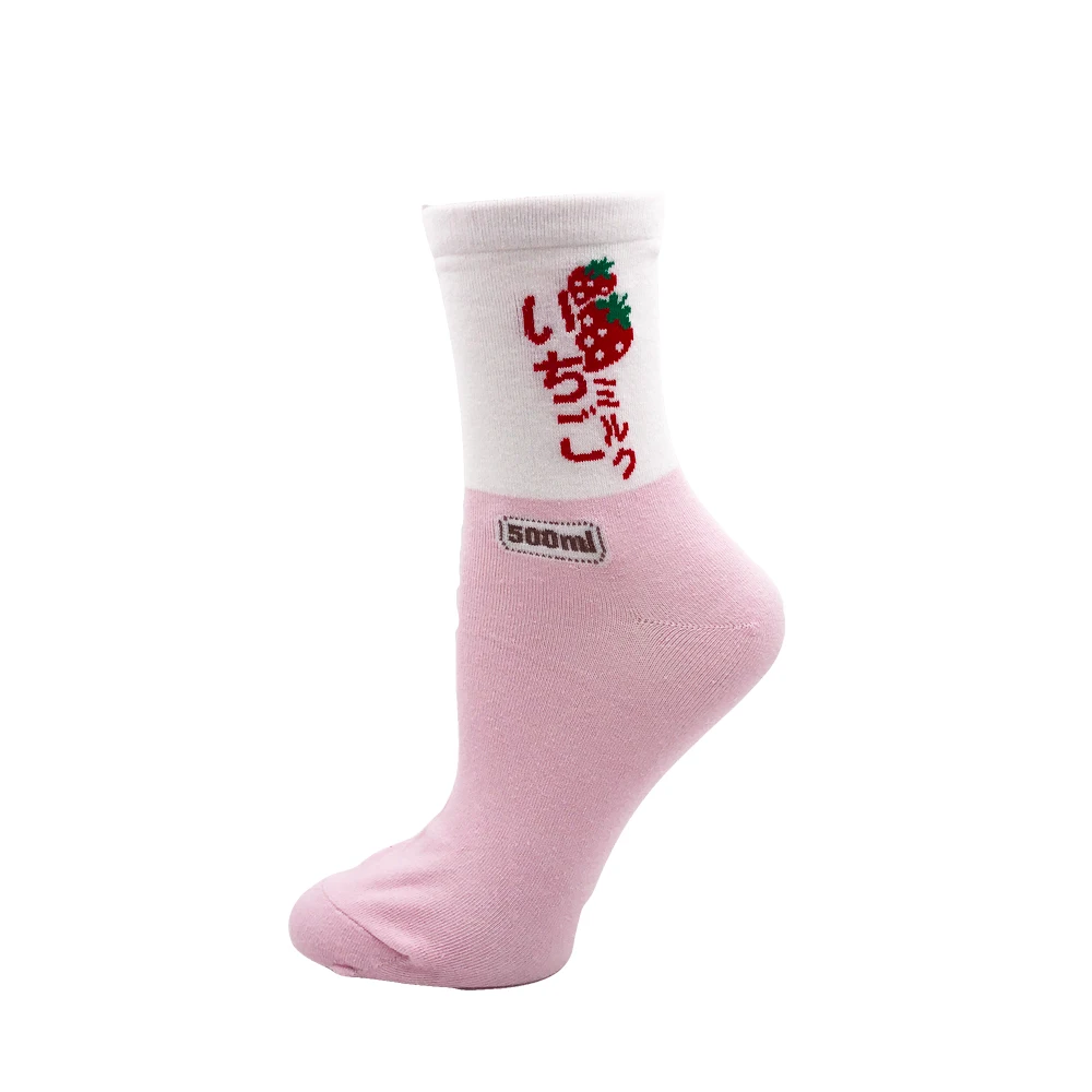 n05 YEADU, летние женские носки, Harajuku, милые, веселые, розовые, милые, забавные, новинка, Kawaii, луна, молоко, единорог, банан, подарок для девочки - Цвет: n05