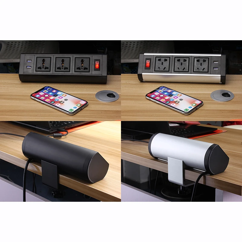Настольная розетка JOHO 250 в 10 а/16 А с двумя USB портами и выключателем|Электрические
