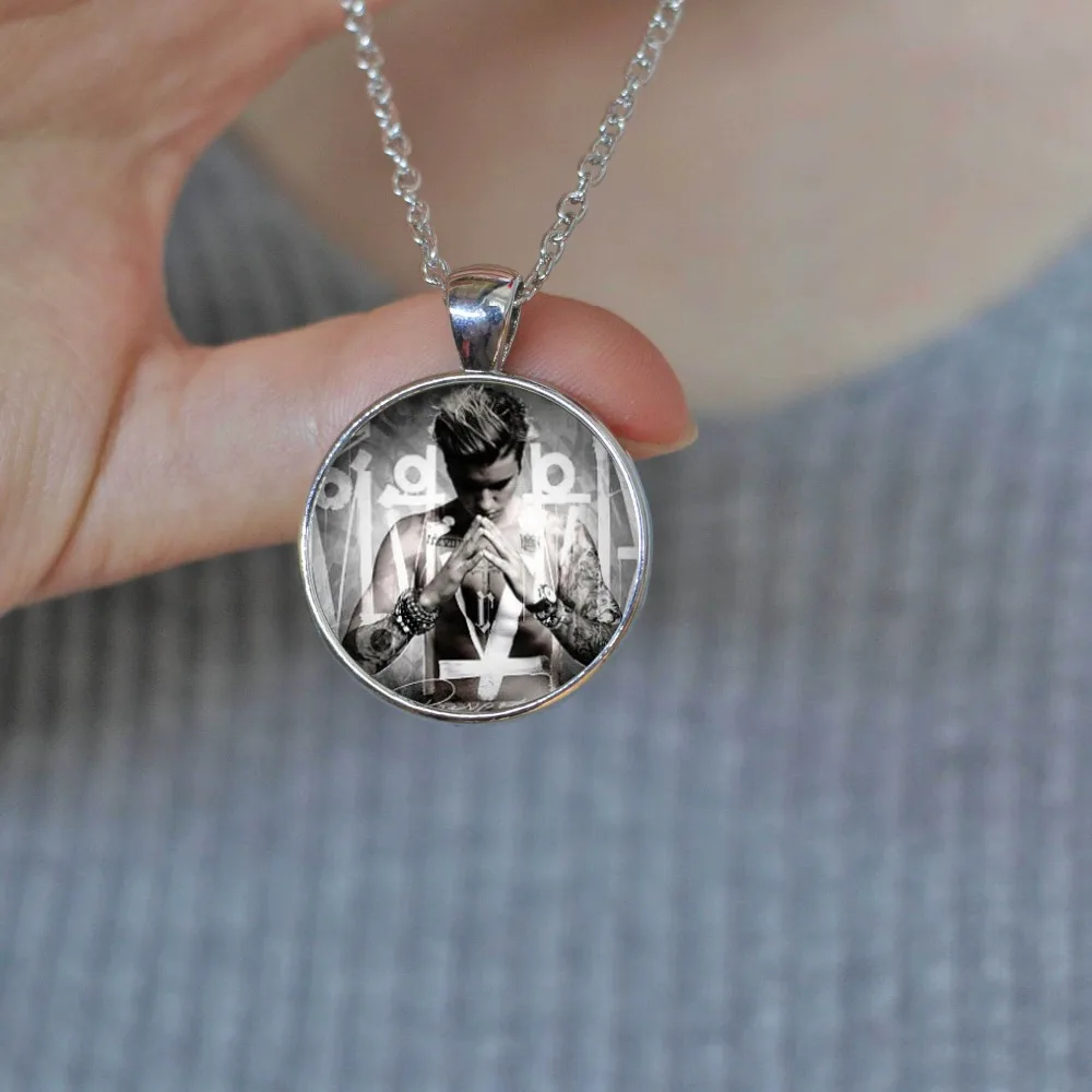 Джастин Бибер Бронзовый щит винтажное ожерелье кулон ювелирные изделия для