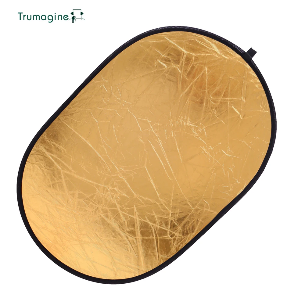 Отражатель 5 в 1 90*120 см Овальный портативный складной черный светильник для