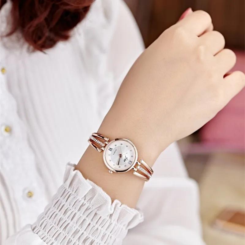 JW Strass Horloges Vrouwen Luxe Merk Rvs armand horloges Dames Quartz Jurk reloj mujer Rose gold | Наручные часы