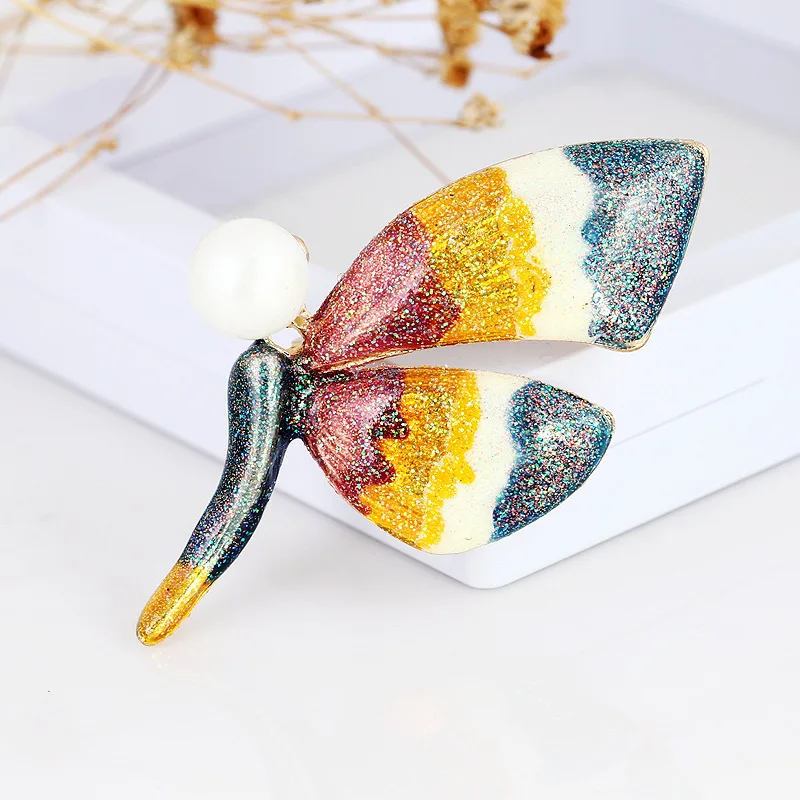 Модные милые фиолетовые броши-бабочки в виде Виолет для женщин Рождественское