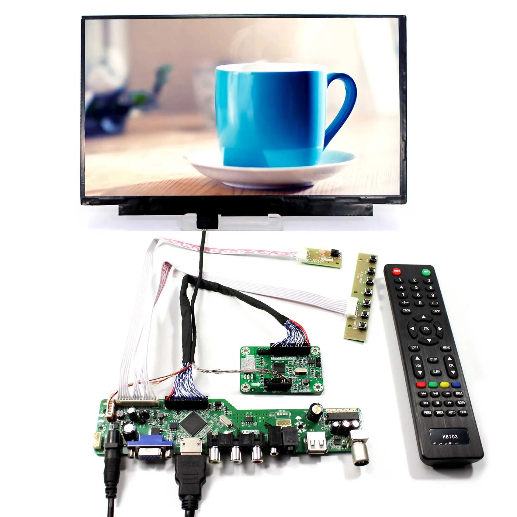 TV PC HD MI CVBS RF плата ЖК контроллера с USB + 11 6 inch N116HSE 1920x1080 IPS LCD Screen|board board|board hdmiscreen