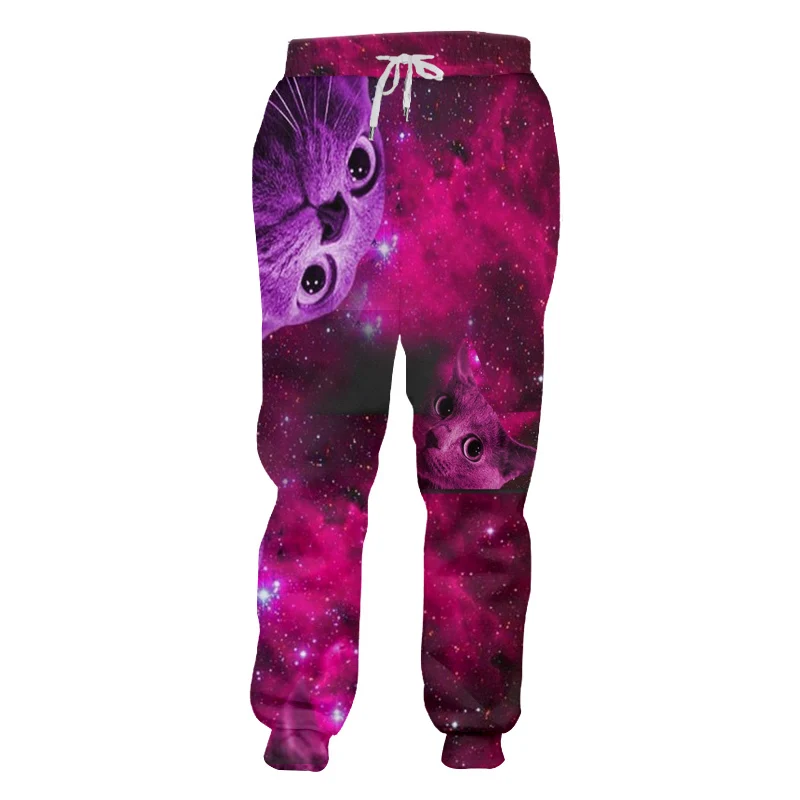 OGKB повседневные брюки мужские длинные свободные 3D с принтом звездная звезда