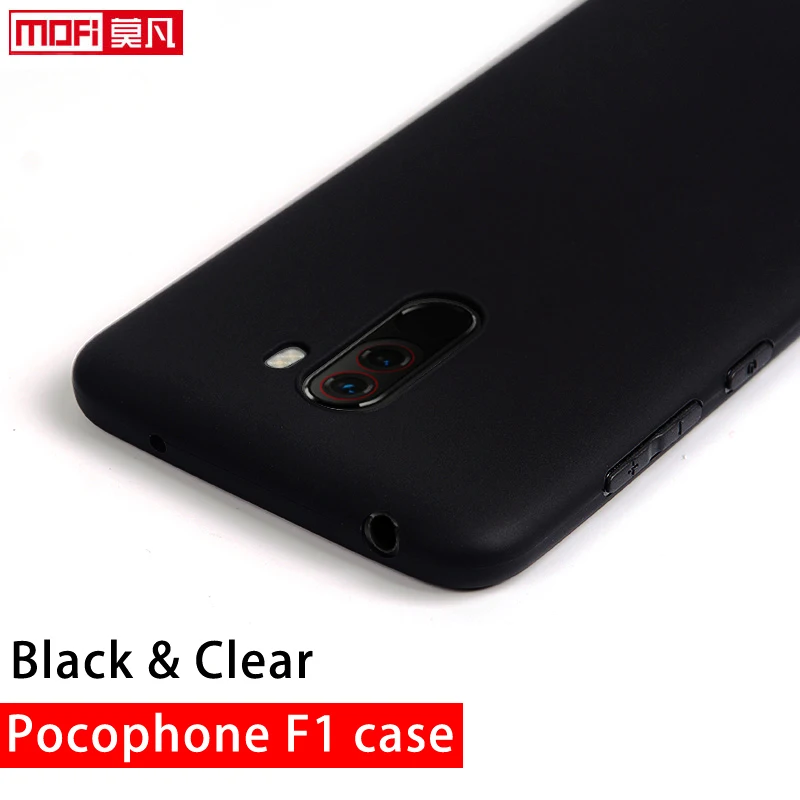 

matte case for xiaomi pocophone f1 case soft silicone tpu mofi original black back xiaomi f1 fundas protective poco f1 cover men