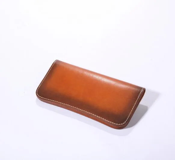

Genuine leather cow skin wallet for women handmade long purse card holder