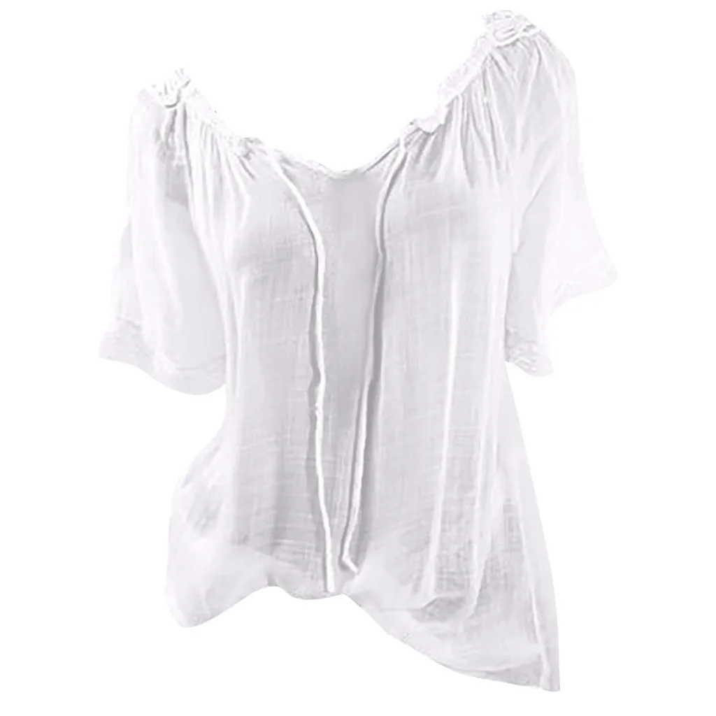 Для женщин Повседневное холодной с открытыми плечами однотонные кружевные Slash