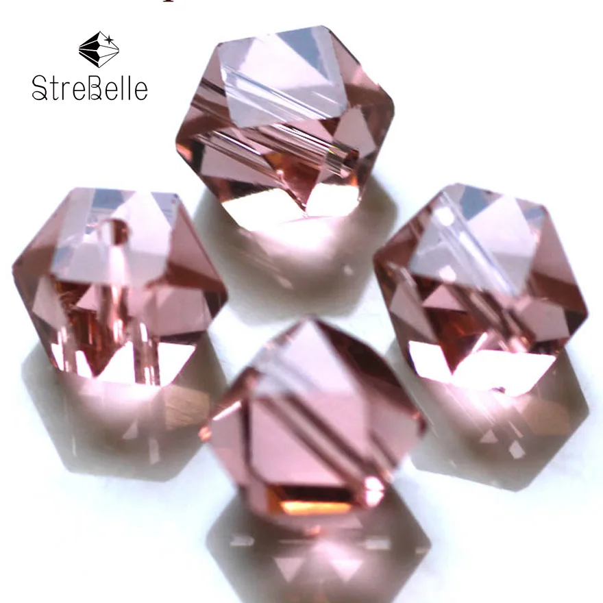 

Hot 100pcs/Bag Cube Glass Crystal Loose Beads DIY Making Jewelry 4mm 6mm 8mm Square Shape AAA