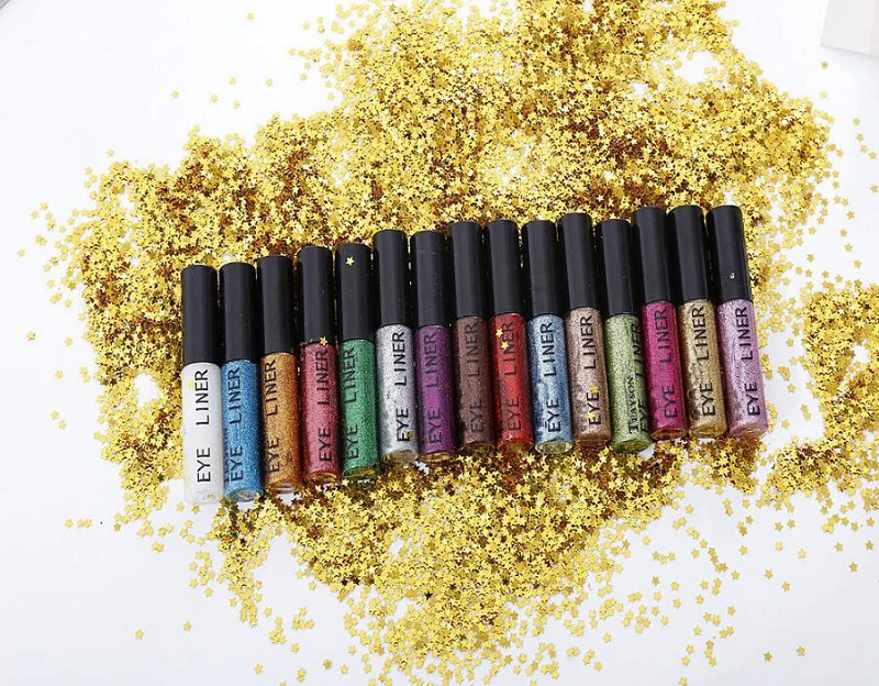 Белое золото блеск подводка для век Водонепроницаемый легко носить жидкая