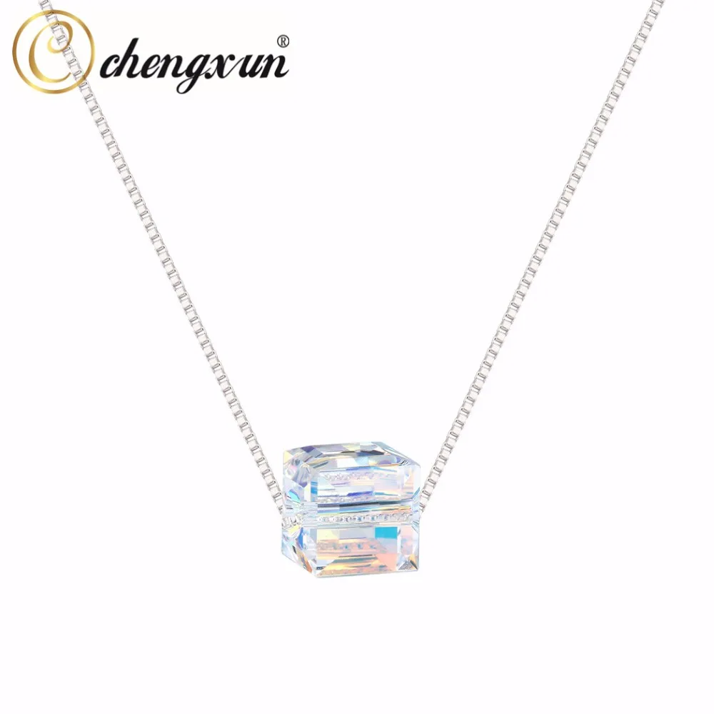 CHENGXUN серебряные Квадратные бусины кубик австрийские кристаллы элементы