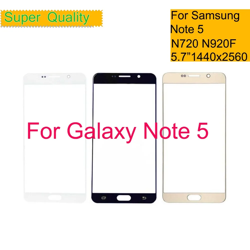 10 шт./лот для Samsung Galaxy Note 5 N920 N920F сенсорный экран передняя стеклянная панель ЖК