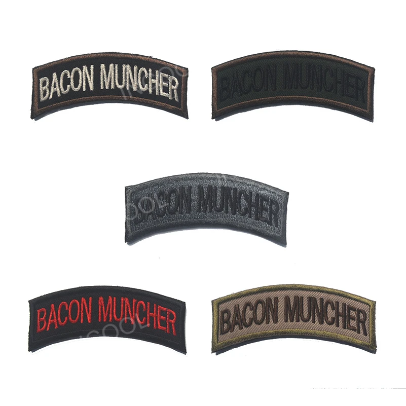 3D вышитая нашивка с беконом манчер военная тактическая эмблема аппликация Кепка
