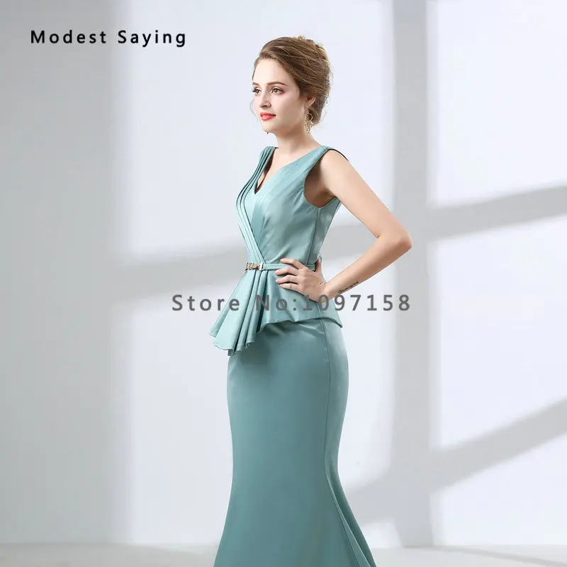 Женское вечернее платье с юбкой-годе Элегантное Длинное Платье V-образным