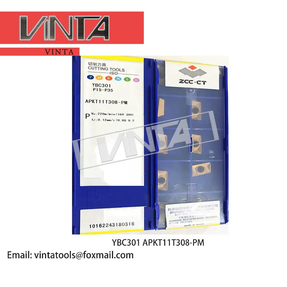 10 шт./лот YBD152 YBD252 YBM251 YBC301 YBG102 YBG302 YBG202 YBC302 APKT11T308-PM cnc-фрезирования