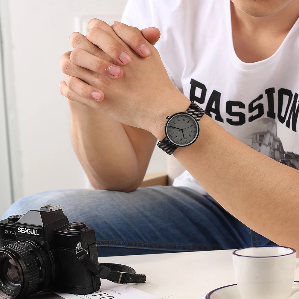 Модные трендовые часы 2019 мужские роскошные брендовые кварцевые в