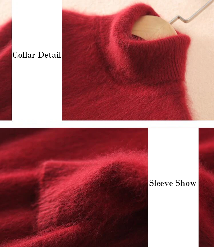 2021 New Arrival Women Knitted Good Quality Mink Cashmere Sweater Soft Pullovers KSR220 | Женская одежда