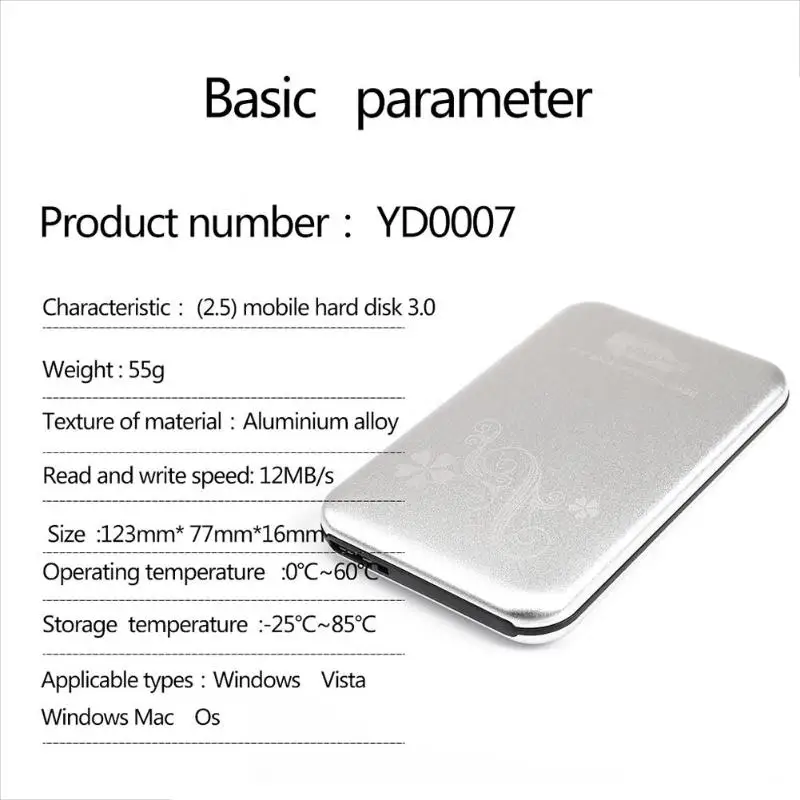 2,5 дюймов 500G Портативный мобильный жесткий диск USB 3,0 внешний жесткий диск 320 МБ/с. жесткого диска Алюминий сплава для настольных компьютеров и ноутбуков
