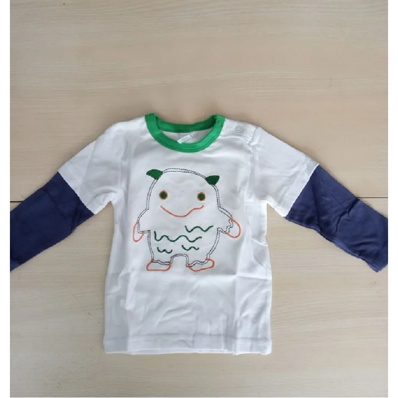 2017 Весенняя футболка для маленьких мальчиков с изображением монстра Детские