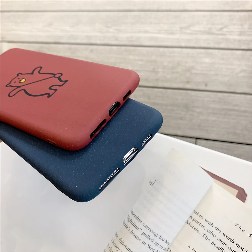 Матовый Силиконовый чехол из ТПУ с рисунком медведя для VIVO Y35 мягкий Y37 Y51 Y53 Y55 Y66 Y67