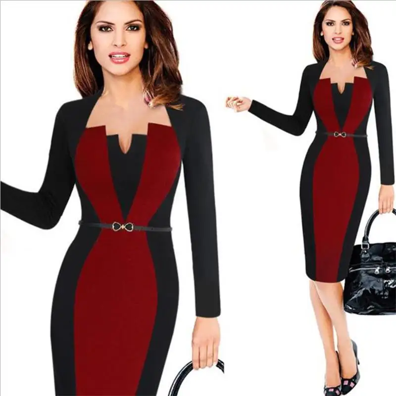 Vestidos Осенние 2021 женское платье с квадратным вырезом длинным рукавом