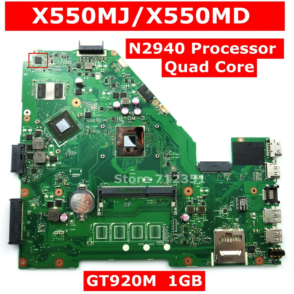 Процессор X550MJ N2940 GT920M 1 ГБ 90NB0830 R00040 материнская плата REV 2 0 для ASUS X550MD X552M Y582M K550M