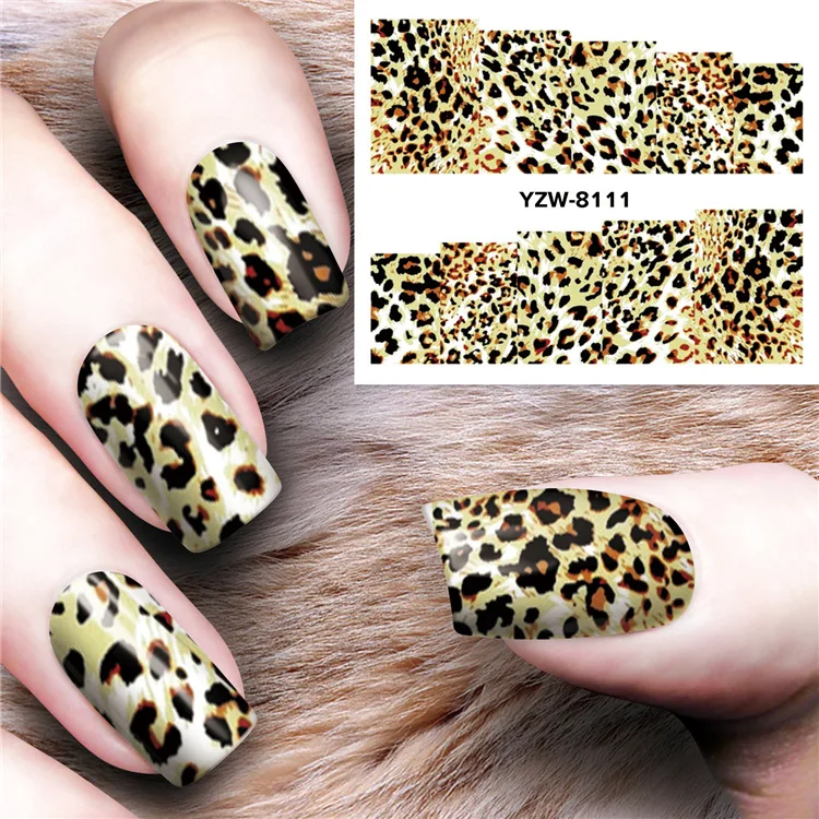 1 листов Горячая ногтей Стикеры Цепочки и ожерелья Leopard Jewelry Красота переноса воды
