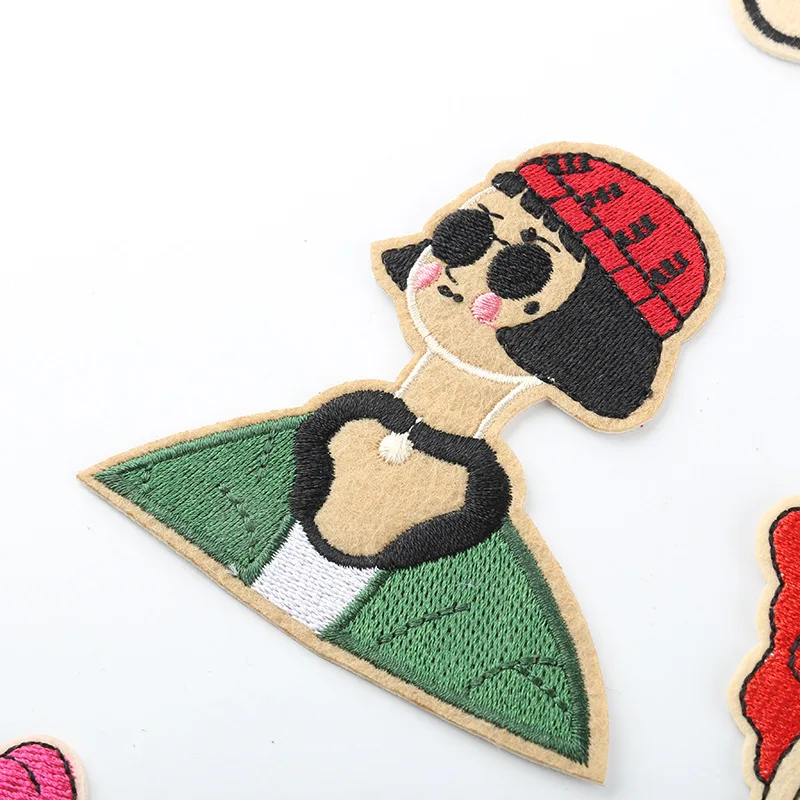 Вышитые тканевые милые наклейки из мультфильмов персонажи модная детская одежда