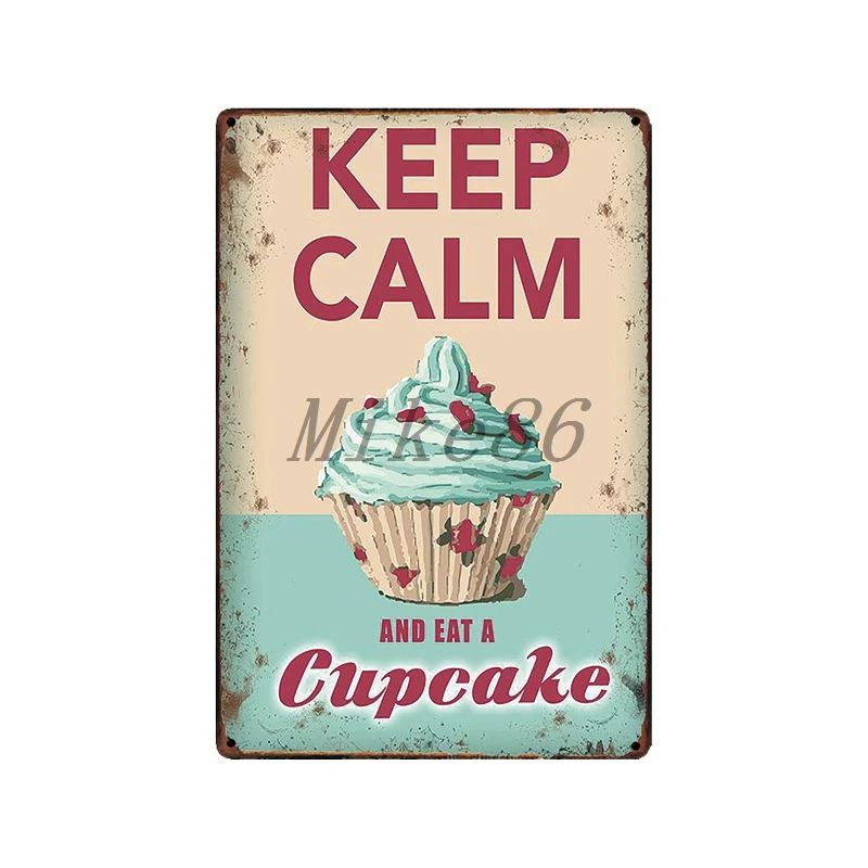 [Mike86] изысканные кексы снимайте спокойствие металлический знак винтажный