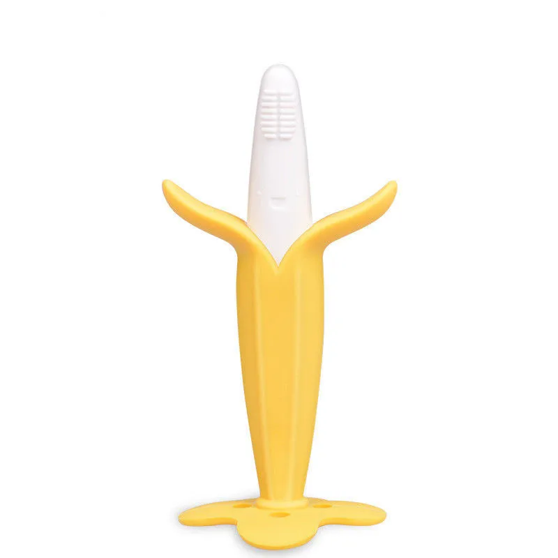 Детские трофеи Safe Bananay Детские трофеи Силиконовые Зубные щетки Прорезыватель зубов детская зубная щетка уход за зубами подарки игрушки-Жвачки дети-15 - Цвет: Зеленый