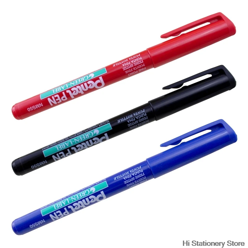 Перманентная зеленая маркерная ручка Pentel NMS50 1 0 м японские черные/синие/красные