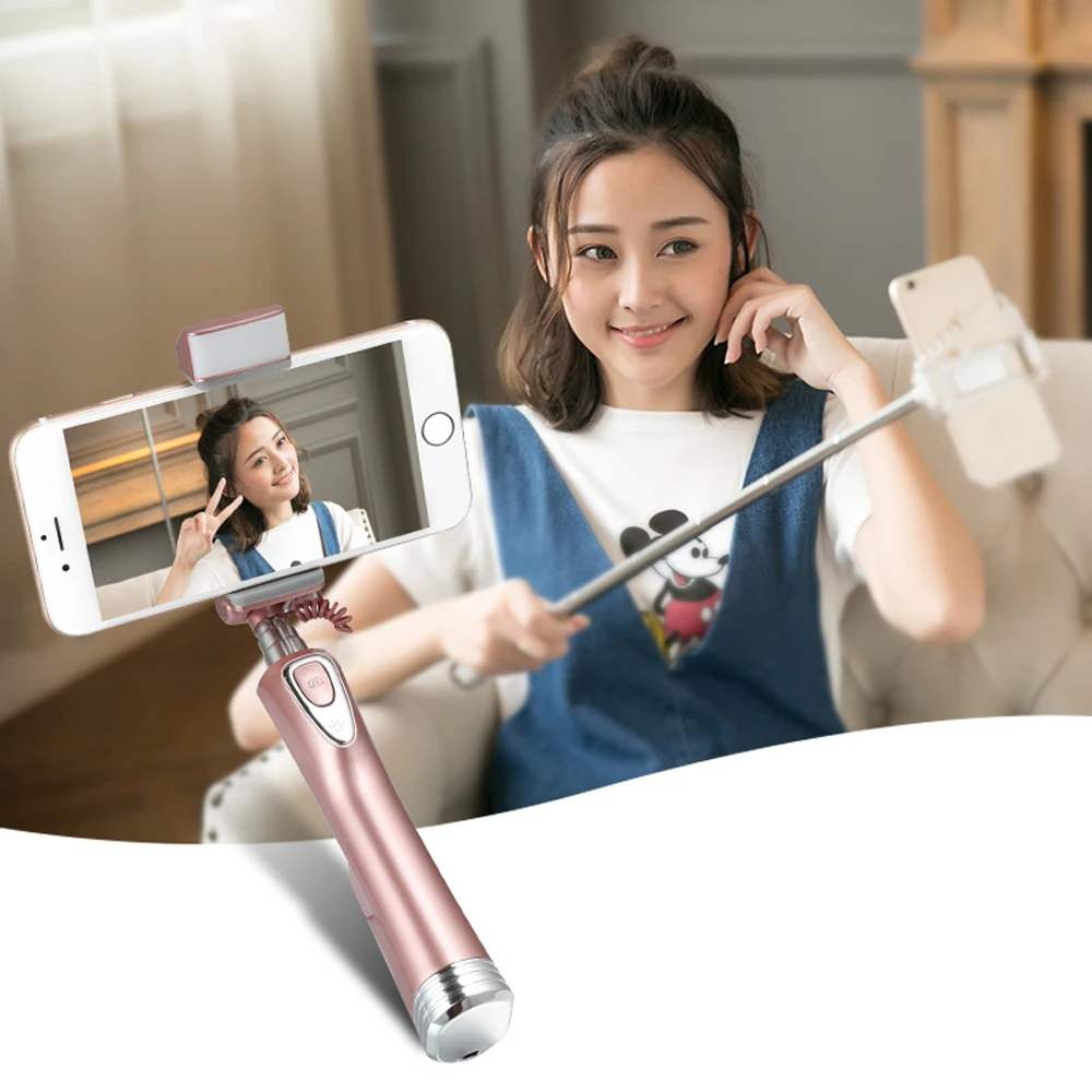 Adyss Перш self пало Pau de палка для селфи Bluetooth с зеркалом Android IPhone Телефон монопод