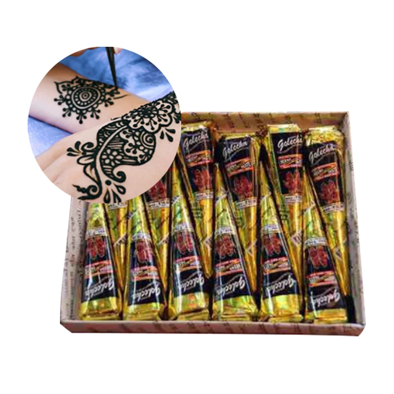 12 шт./компл. хна краска для татуировки водонепроницаемые Временные жидкий крем