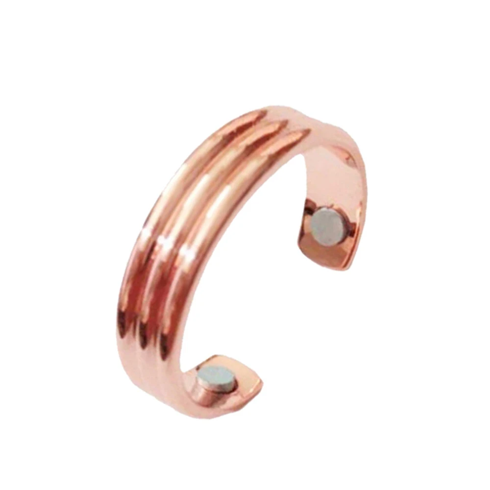 rose gold 2 Модное кольцо на палец для похудения, микро магнитное кольцо на палец для потери веса, сжигание жира, струны, стимулирующие акупунктурные точки, фитнес, забота о здоровье - Цвет: rose gold 2