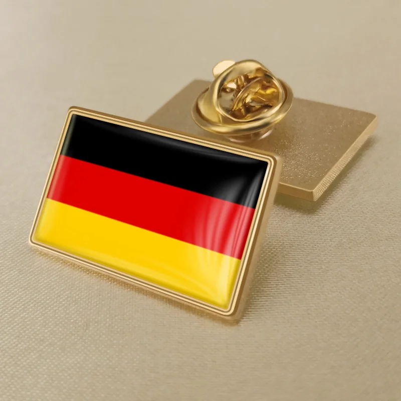 Германия один флаг нагрудные булавки - Окраска металла: Germany-RS