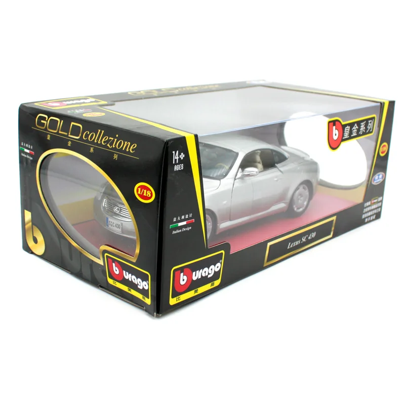 Bburago 1:18 Lexus SC 430 классические автомобили спортивный автомобиль литой модельный автомобиль игрушка в коробке 12017