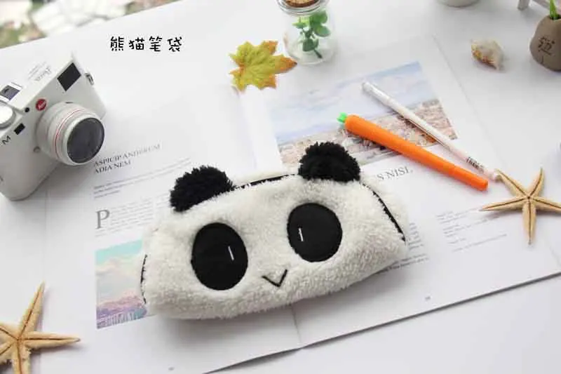 Милый Панда кавайный пенал дети стационарный для школы Корейская Сумочка