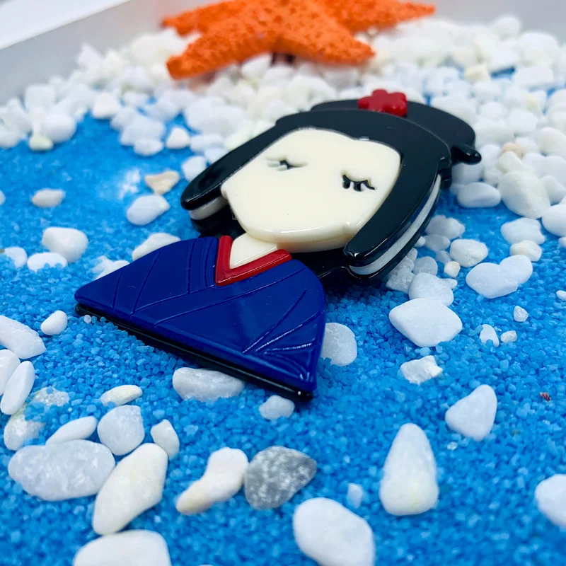 SexeMara/Новое поступление акриловые кимоно для девочек Брошь булавка женщин Смола