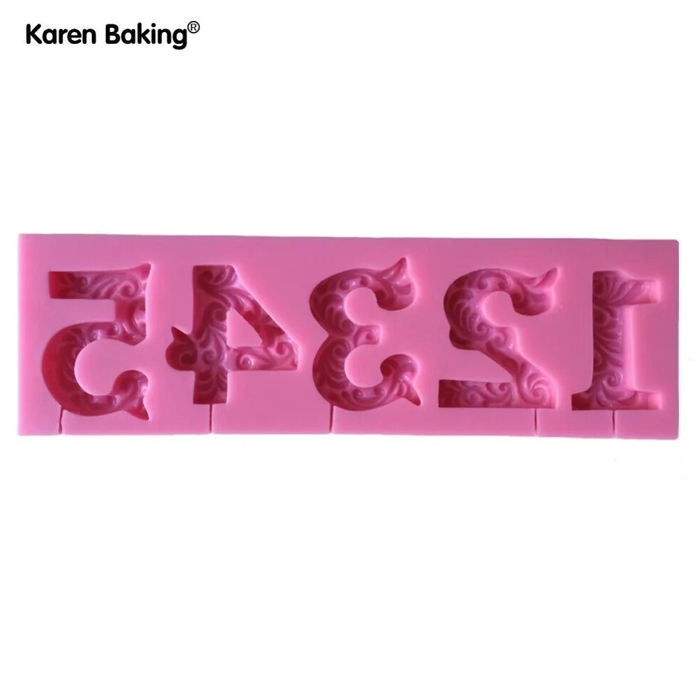 Красивые Номера 3D силиконовые формы с палкой отверстия Посуда столовая Бар