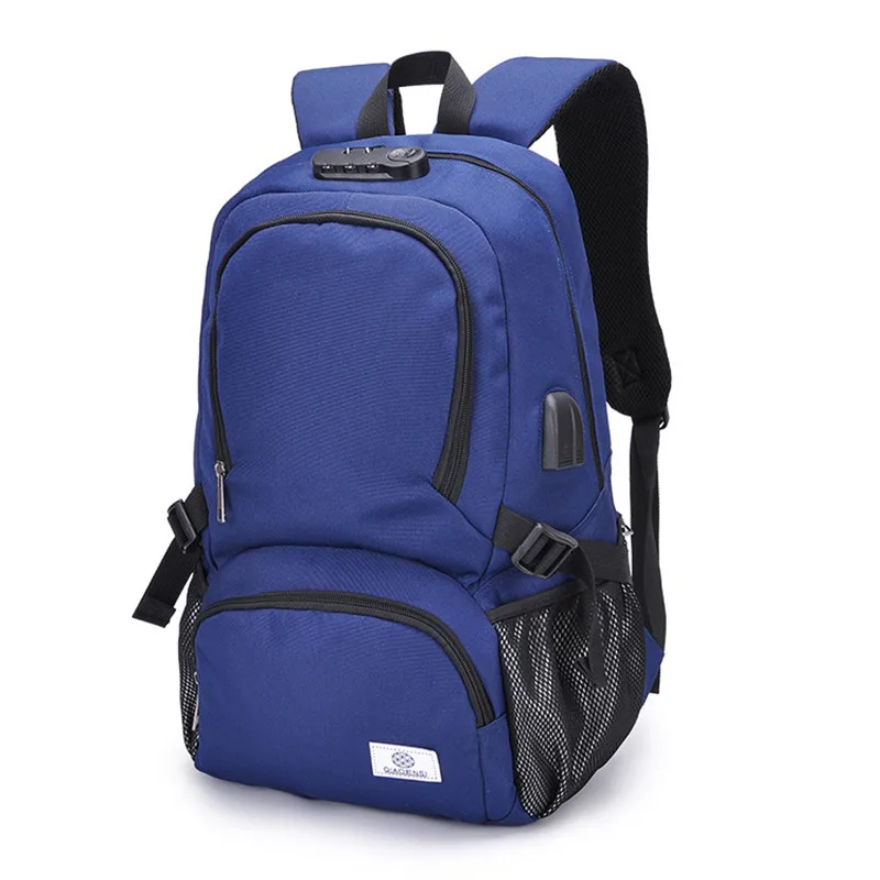 Рюкзак с USB зарядкой для мужчин и женщин дизайнерская сумка на плечо замком