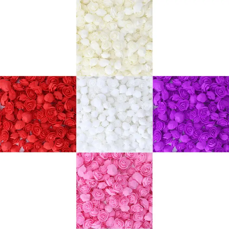 500 шт./пакет мини пенополиэтилен Искусственные цветы розы головки венок коробка для сладостей для самостоятельной сборки Материал медведь ручной работы для свадьбы украшение дома