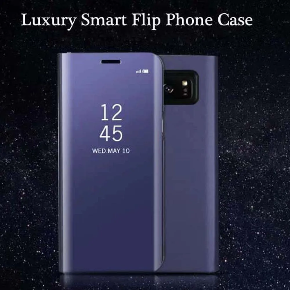 Чехол S10 Plus S10e роскошный зеркальный флип-чехол для samsung S8 S9 Plus прозрачный умный чехол для Galaxy S6 S7 edge