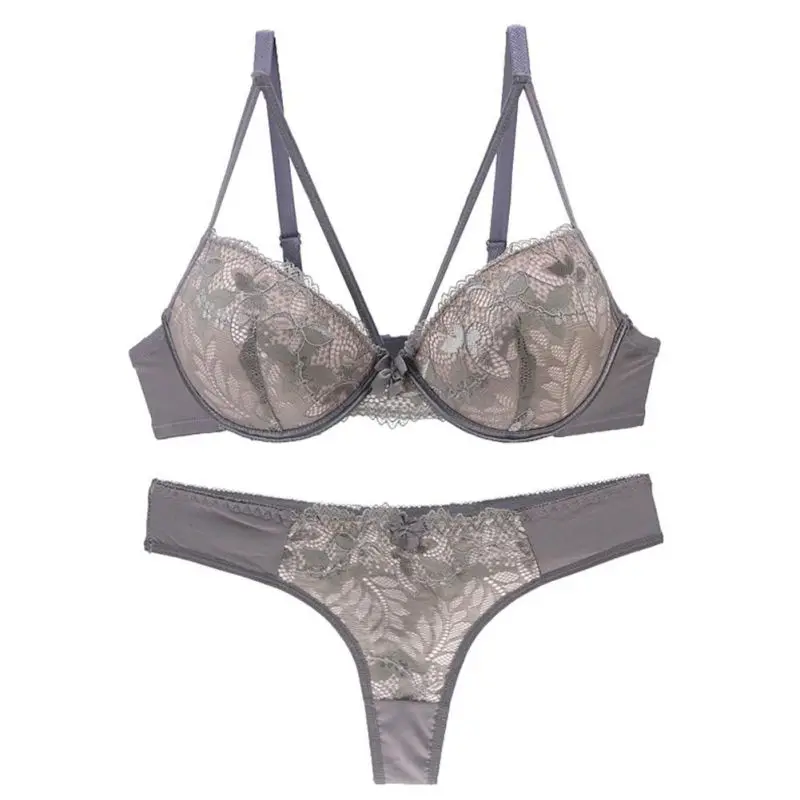 Европейские кружевные сексуальные наборы бюстгальтер + трусы нижнее белье с