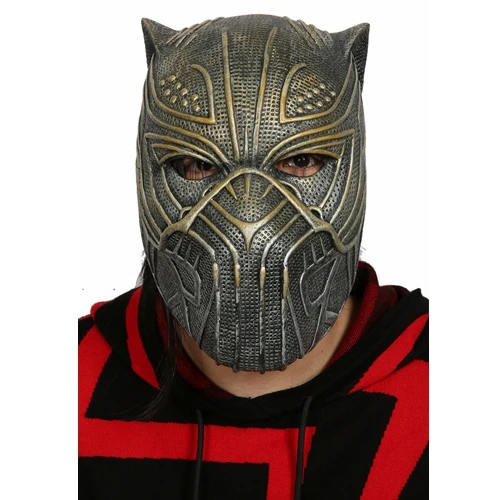 As shown XCOSER Черная пантера Erik Killmonger маска фильм реквизит для косплея на Хэллоуин косплей полный шлем полный лицо маски для мужчин и женщин - Цвет: As shown