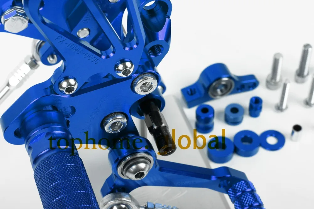 Для DUCATI 848 1098S 1098 1198R CNC Blue Rearsets подножек заднего комплекта подножек|set drawing|set formset of