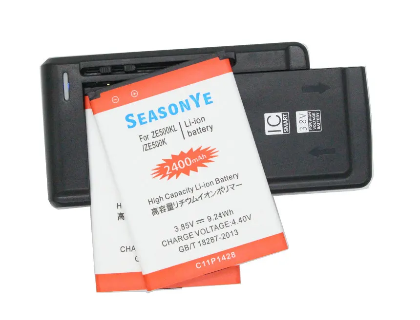 Seasonye 2x C11P1428 2400 мАч/9.24Wh телефон замена Батарея + Универсальный Зарядное устройство