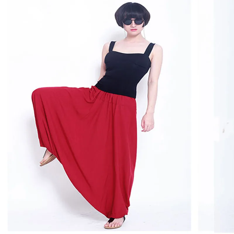 Женские шаровары большого размера в стиле хиппи бохо с низким шаговым швом