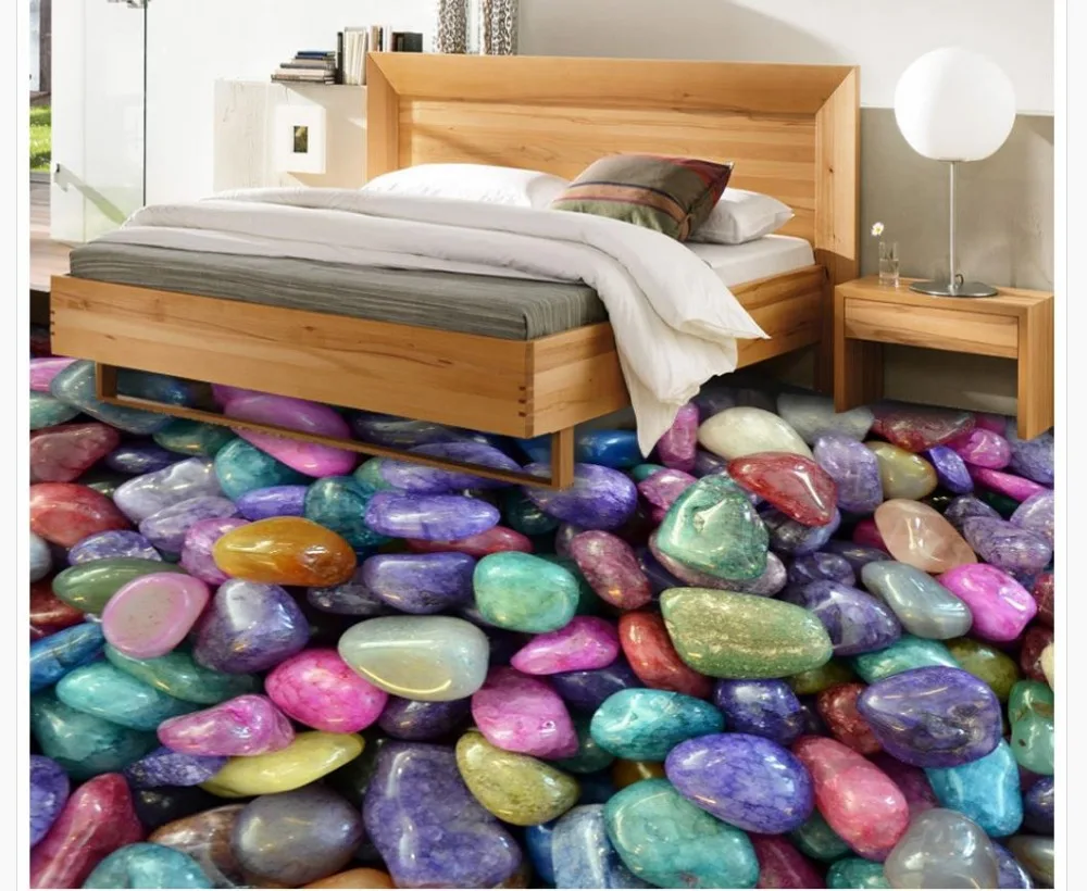 Фото на заказ любого размера 3d напольный цветной красочный камень Романтический