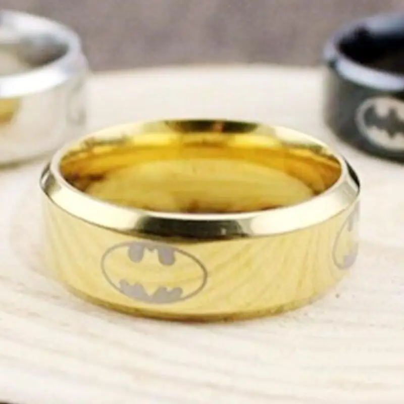 Мужское черное титановое кольцо 8 мм|Кольца| |