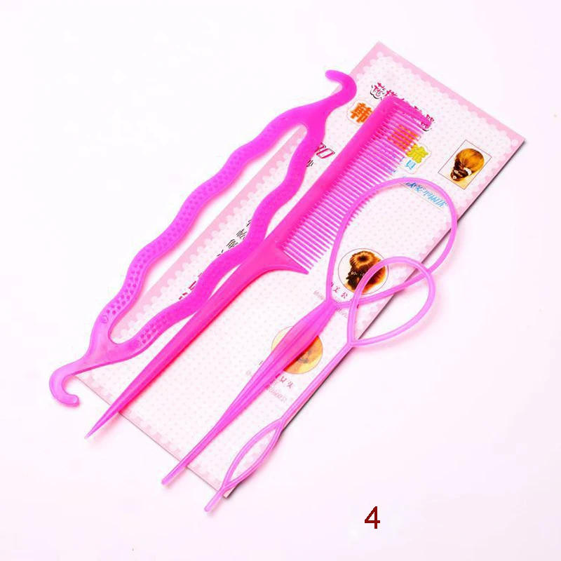 4 шт./компл. пластиковое приспособление для Укладки Волос Стайлинг бигуди